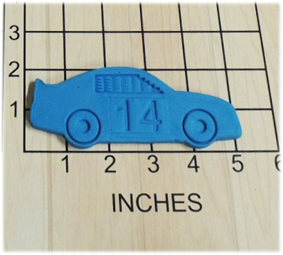 Race Car with Changeable Number Set Cookie Cutter fits with NASCAR theme #1191