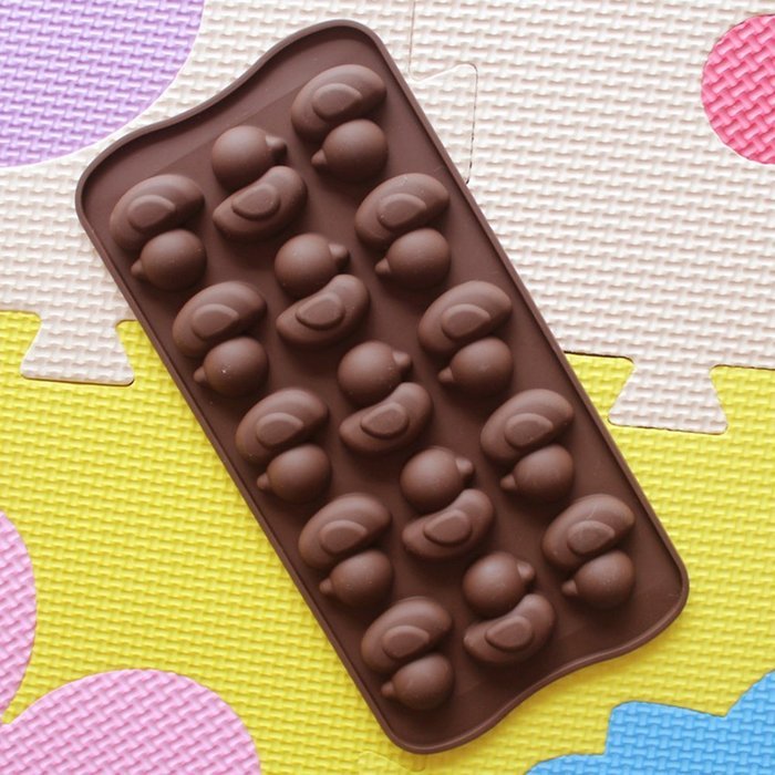 C-Pioneer Chocolate Mold 15 Ducks Shaped Ice cube Mold Silicone Cupcake Baking Cake Pan N5