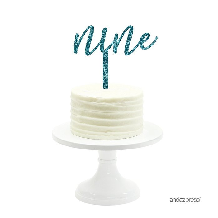 Andaz Press 5th Birthday and Anniversary Acrylic Cake Toppers, Pink Glitter, Number 5, 1-Pack N181