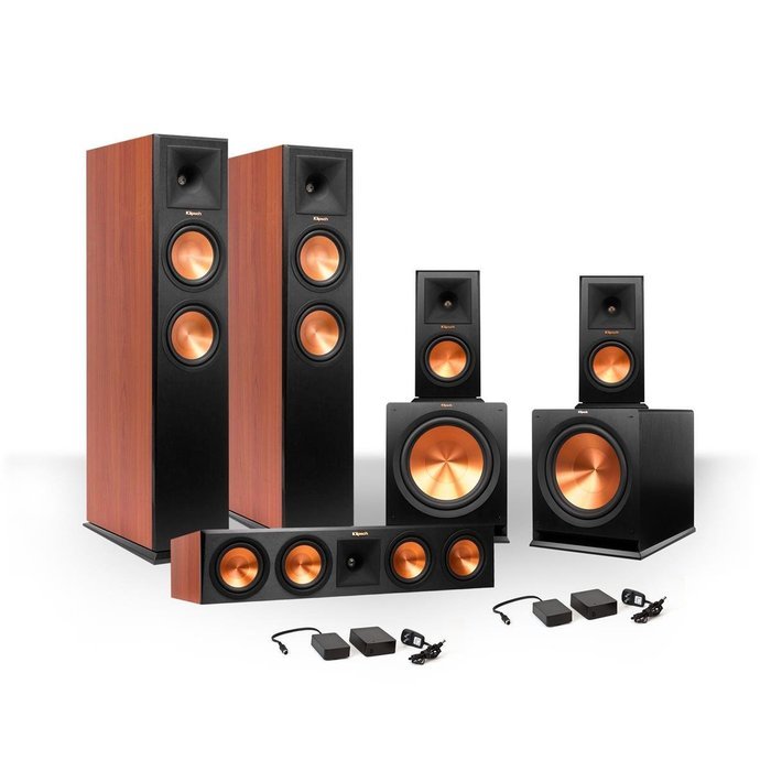 Klipsch 5.2 RP-260 Reference Premiere Speaker Package with R-112SW Subwoofers and two FREE Wireless Kits (Cherry)
