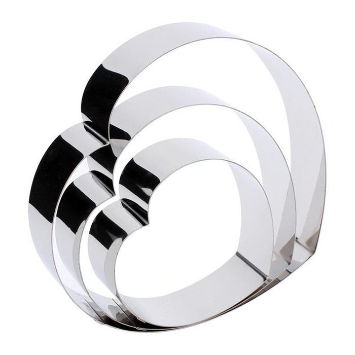 Aprince Cake Mold Mousse Ring - Set of 3 - 6''8''10'' Stainless Steel Cake Mousse Mold Baking Ring (Square) N7