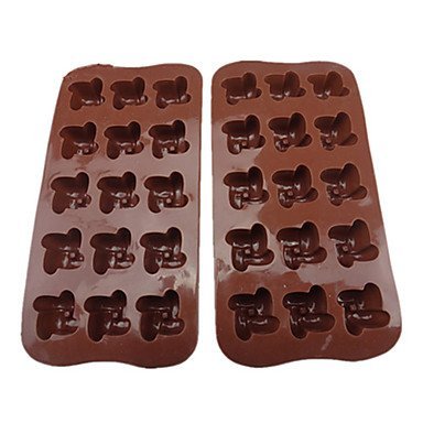Sher Silicone 15 Holes Windmill Shape Chocolate Mould(Color Randoms)