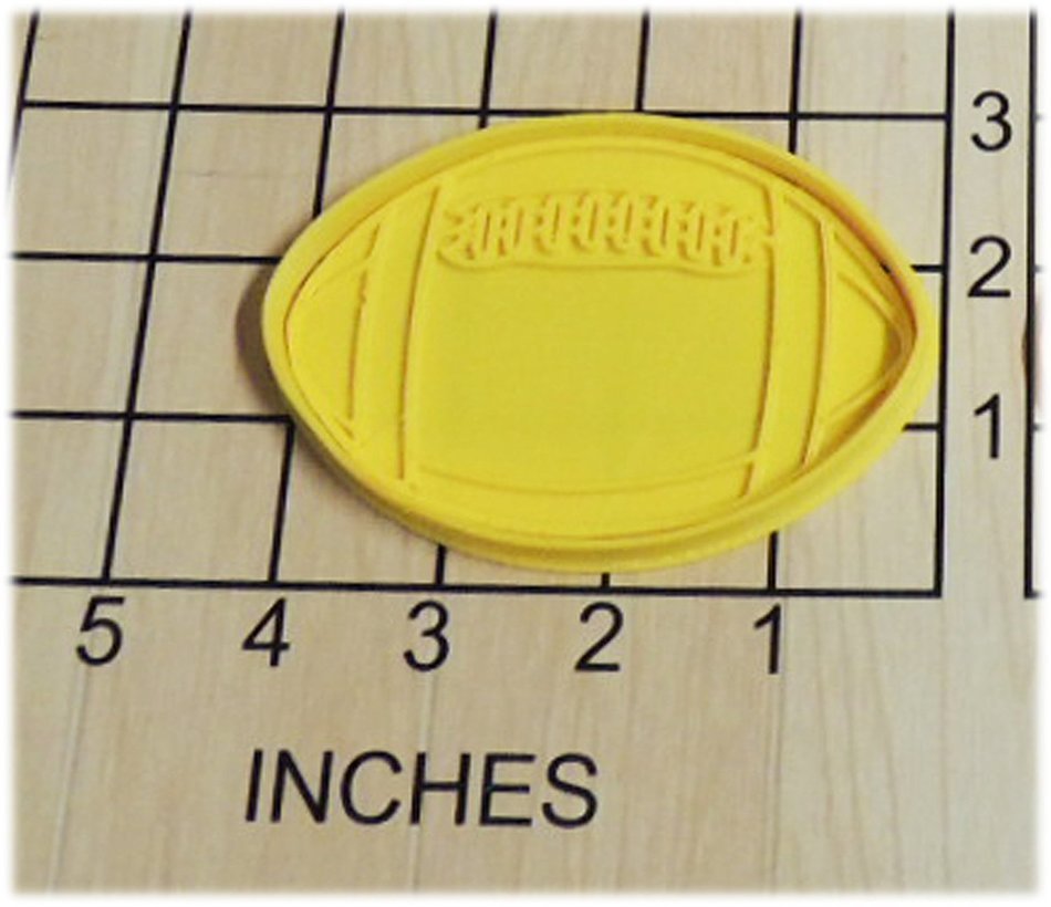 Football Shaped Cookie Cutter and Stamp #1187 N2