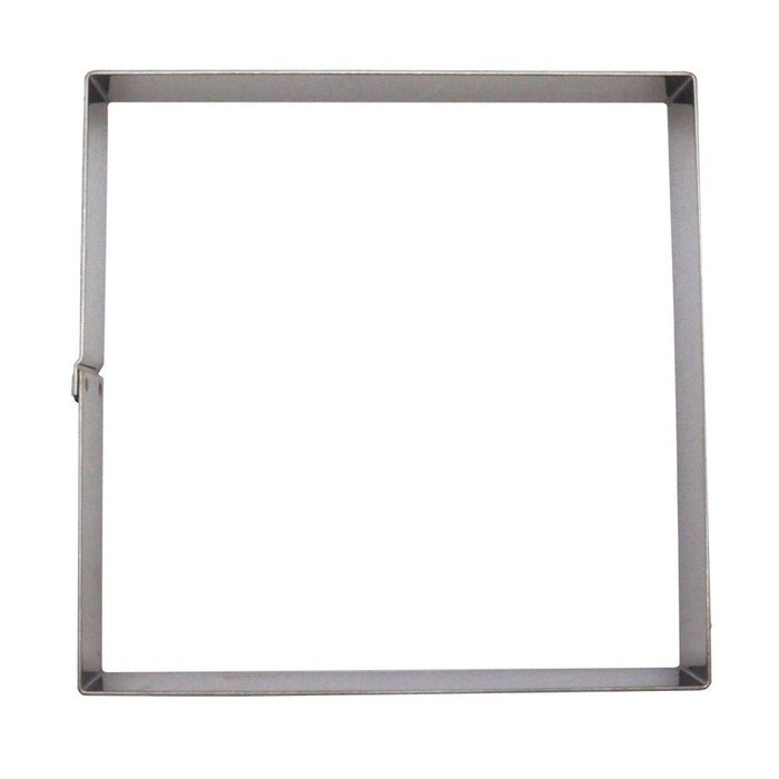 Hanason Stainless Steel Rings Square Molding Plating Forming Cake Mousse Rings 2pcs N2