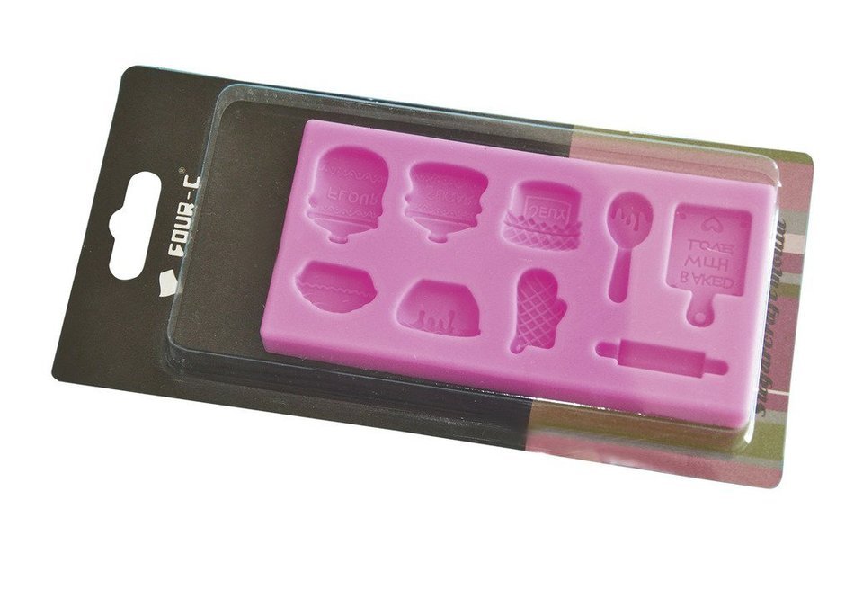 FOUR-C Silicone Mould Kitchen Utensils Cupcake Top Mould Color Pink