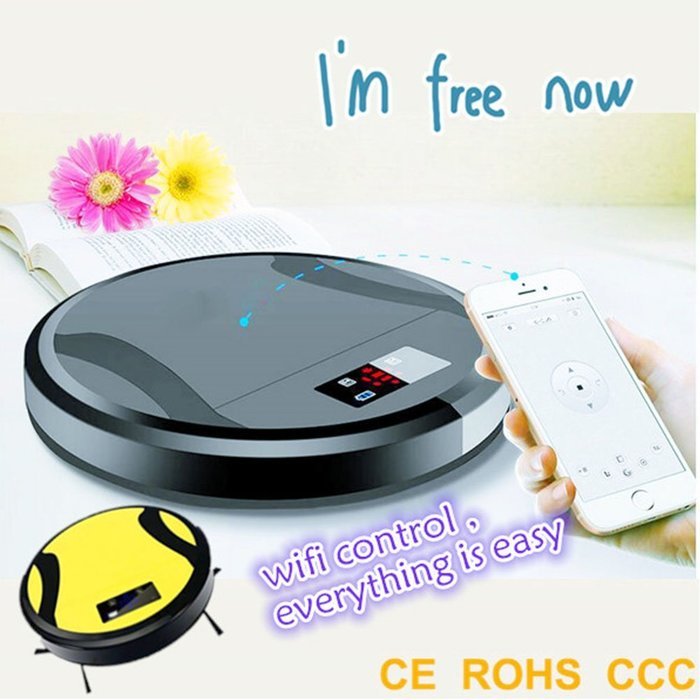 Life Up Smartphone WIFI APP Control Dry Wet Robot 360&deg;Comprehensive Vacuum Cleaner-Sweeping,Mopping,Cleaning,Automatic... N7