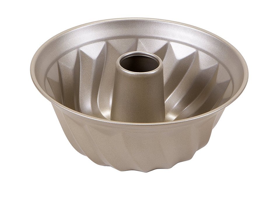 Art and Cook Non-Stick Carbon Steel Bundt Form Pan, 9.5", Champagne
