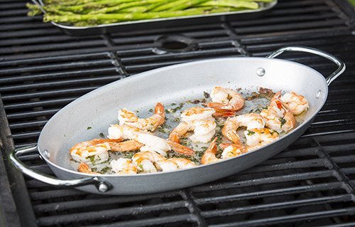 TableCraft BBQ158M BBQ Oval Roasting Pan, Coated Steel, 15-Inch by 7-Inch N7