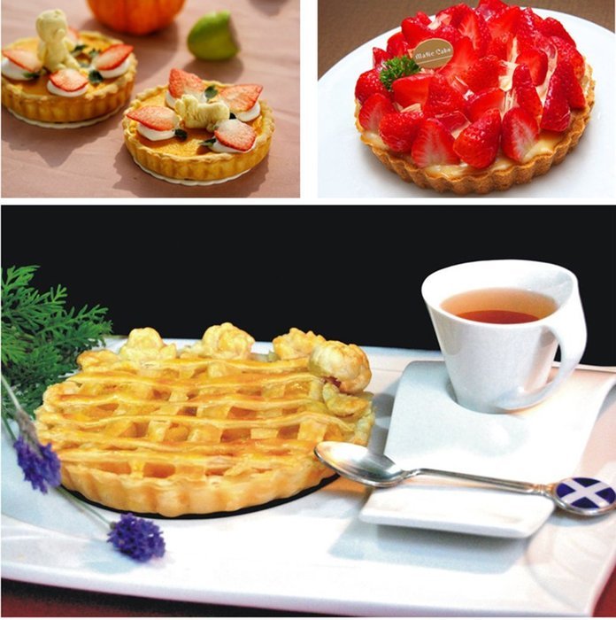 Meleg Otthon Nonstick Mini Round Quiche Pans Set ,Tart Pie Pan,Mini Tart Pans Set,Tartlet Quiche Pan Set with... N8