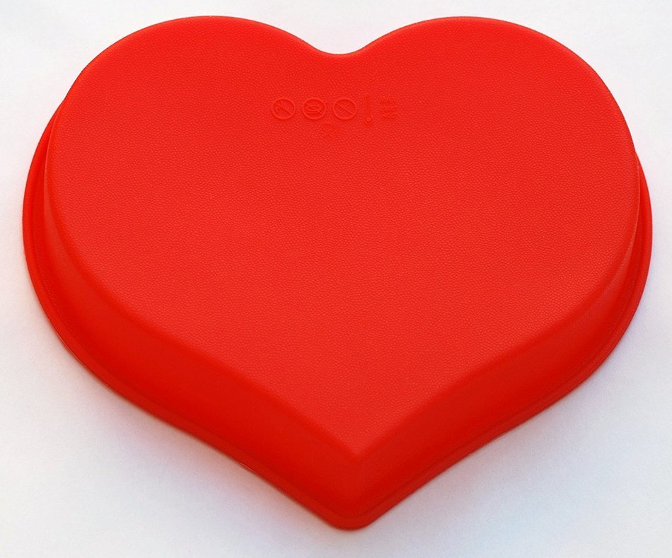 Cake Pan, Best Large Heart Shaped Mold 100% Food Grade Silicone Bakeware FDA Approved N4