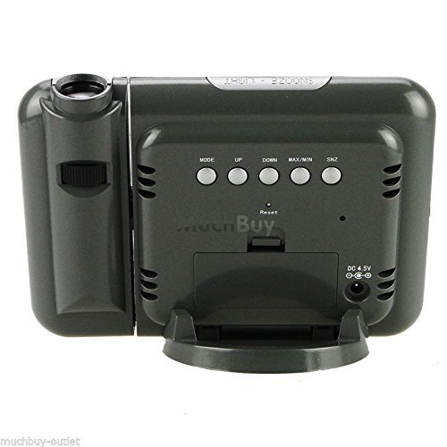 Digital Weather LCD Projection Snooze Alarm Clock Color Display w/ LED Backlight N7