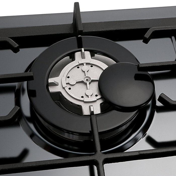 WindMax 23" Black Titanium Stainless Steel 4 Burner Built-In Stoves LPG/NG Gas Cooktops Cooker N2