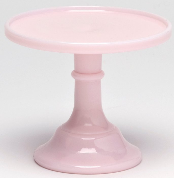 Cake Plate Round Plain & Simple Mosser Glass (6", Jadeite) N2