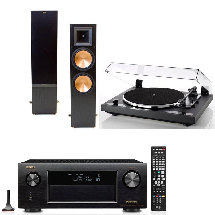 Klipsch RF-7 II Floorstanding Speaker (Black-pair) Denon AVR-X4100W