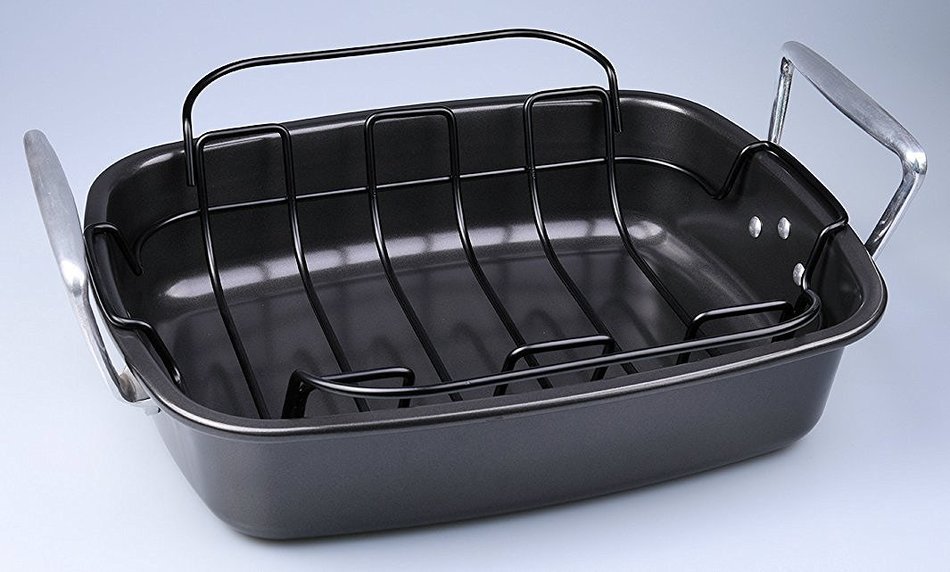 SunCity Non-stick Roaster with Rack, Graphite Grey N2