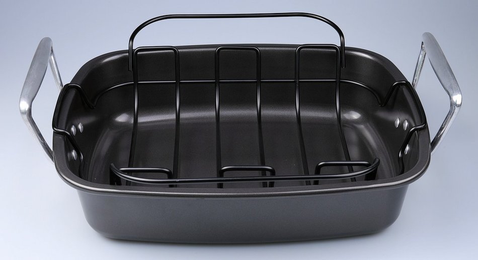 SunCity Non-stick Roaster with Rack, Graphite Grey N3