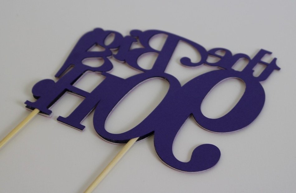 All About Details Purple The Big 9OH! Cake Topper N3