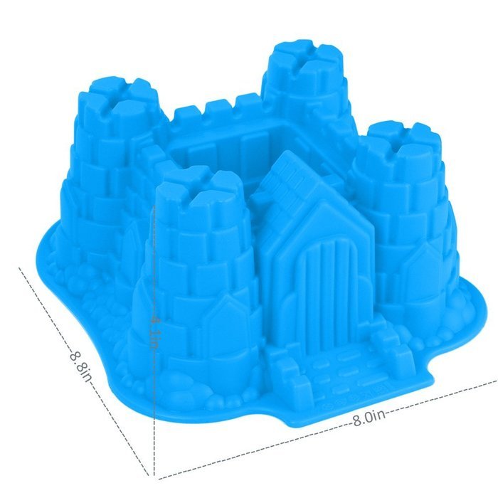ANPHSIN Creative DIY Silicone Cake Mold-Single Cavity Castle Shape Bakeware Collection Cake Pan-Green N5
