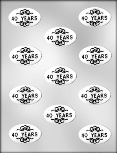 CK Products 17/8-Inch Oval 40 Years Mint Chocolate Mold