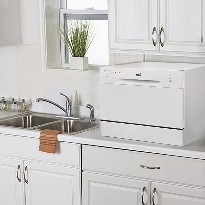 Ensue Countertop Dishwasher Portable Compact Dishwashing Machine White N6