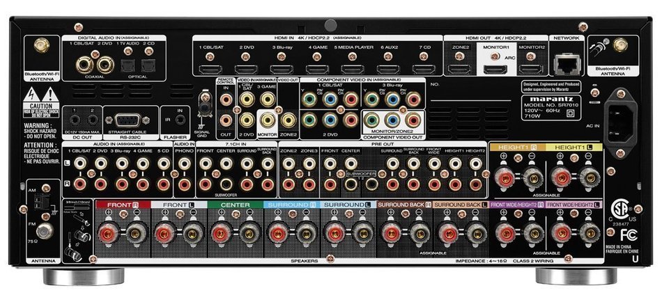 Marantz SR7010 9.2 Channel Full 4K Ultra HD AV Surround Receiver with Bluetooth & Wi-Fi N7