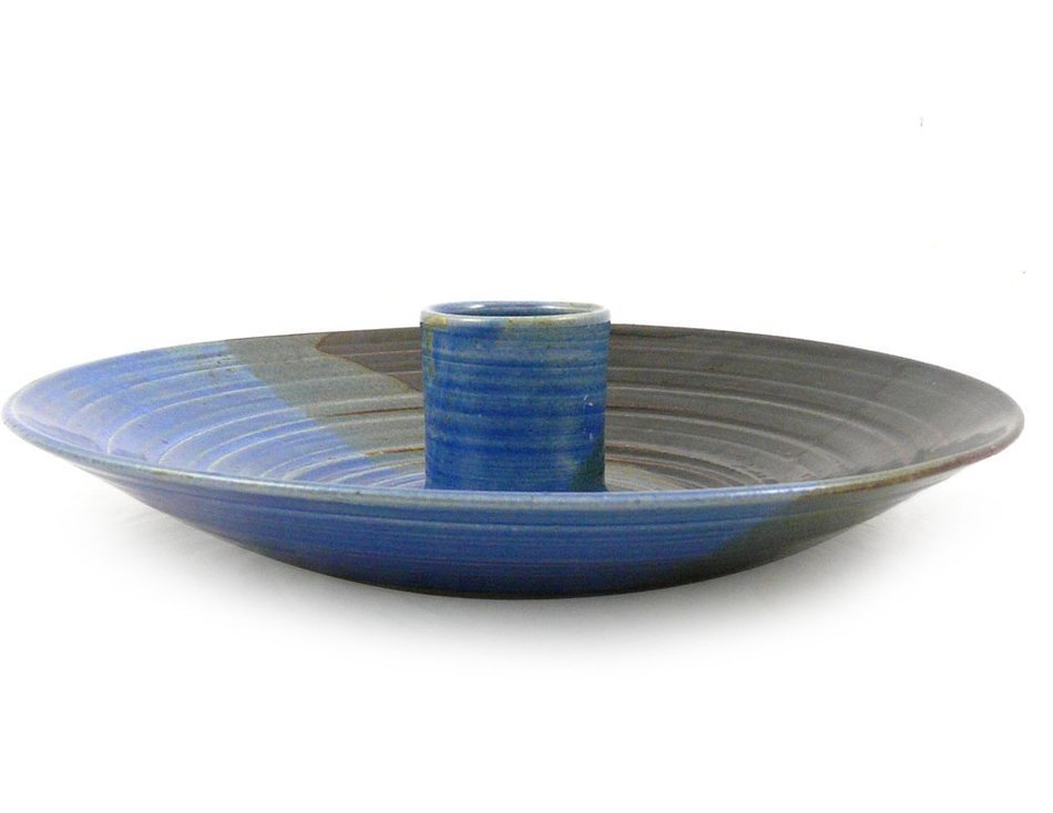Upright Chicken Roaster, American Made Stoneware Pottery, 11-inch