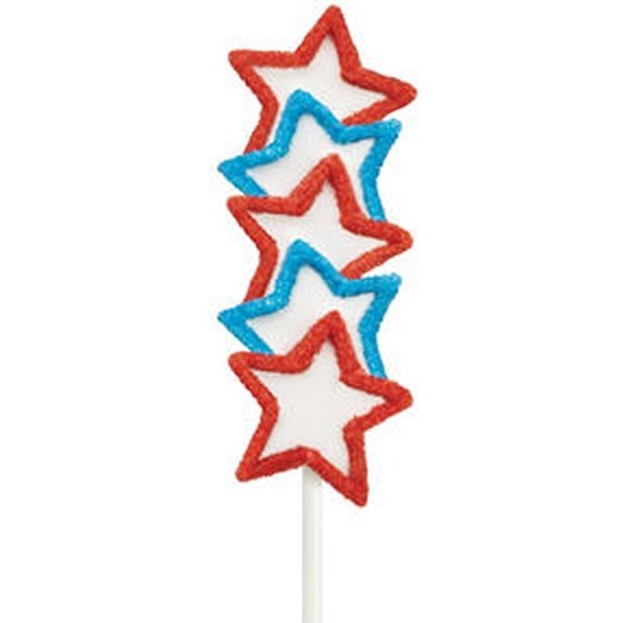 Wilton 4-Cavity Stacked Stars Silicone Mold, Blue, Pack of 2 (2105-0546) N4