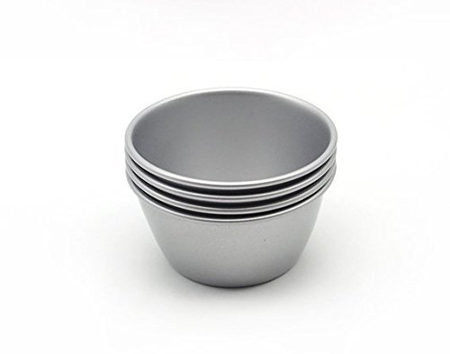Astra shop Pack of 8 Individual Molds/ Chocolate Molten Pans/ Pudding Cups/ Raspberry Souffle Pot Pie Darioles... N5