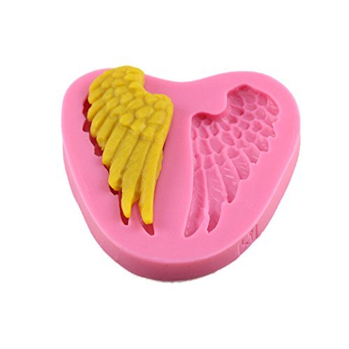 Everyshine DIY Liquid Silicone Cake Decoration Mold Angel Wings Shape Chocolate Fondant Mold N5