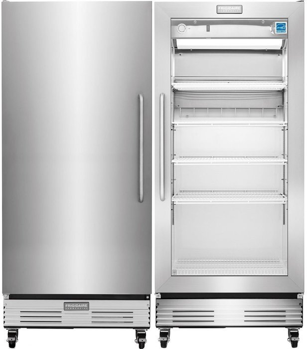Frigidaire Commercial Stainless Refrigerator Freezer Combo FCGM181RQB FCFS181LQB