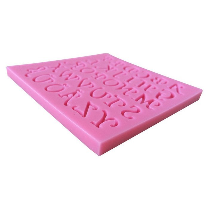 FLY 26 English Letters Fondant Silicone Cake Mold Cooking Tools,Pink N4