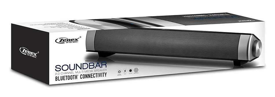 Zenex Sound Bar Bluetooth Speaker 2.0-Channel Home Theater Speaker System, Black (SP6088) N2