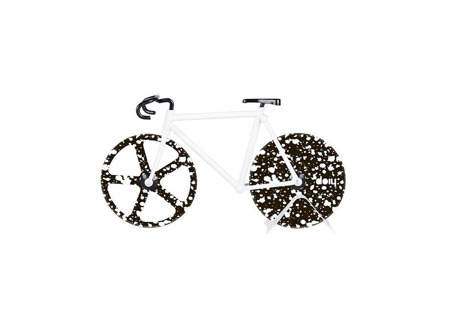 Pizza Cutter - Bicycle Pizza Cutter: Black & Yellow N19