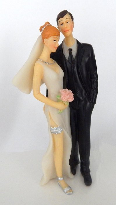 Sexy and Funny Kissing Bride and Groom Couple Wedding Cake Topper N14