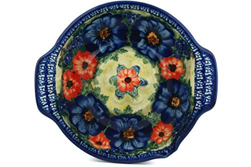 Polish Pottery Roaster with Handles and Spout 9-inch UNIKAT N5