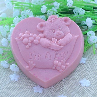 Sher It's A Boy Heart Shaped Fondant Cake Chocolate Silicone Mold, Decoration Tools Bakeware N2
