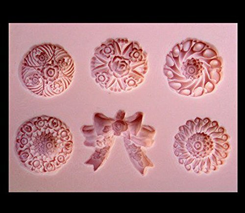 Handmade Silicone Mold /Cake Decoration Mould/mini Flowers and Bow Mold 764-iu986
