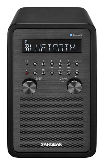 Sangean All in One Bluetooth AM/FM Dual Alarm Clock Radio with Large Easy to Read Backlit LCD Display