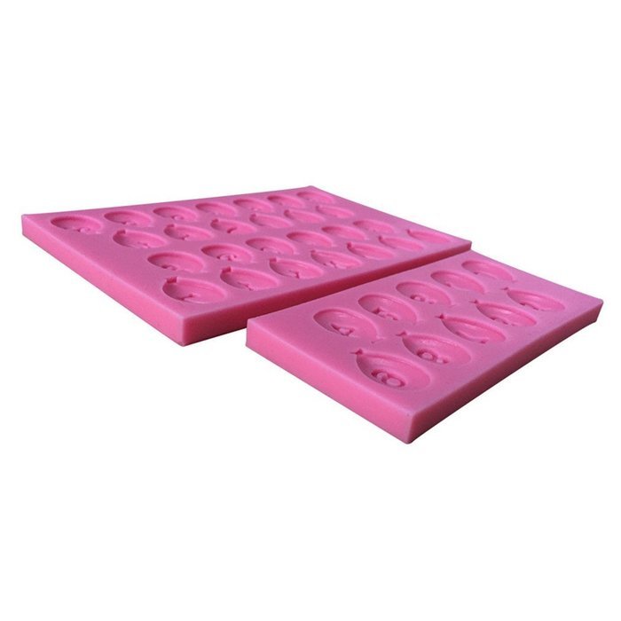 FLY 2PCS/Set Balloon Shape Fondant Silicone Cake Mold,Pink