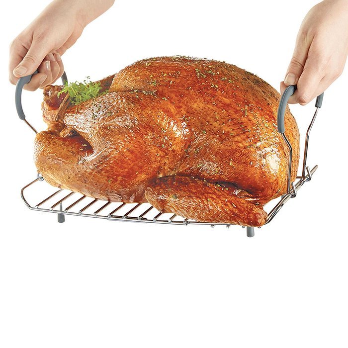 Durable Expandable Roasting Rack w/ Silicone Covered Handles by Real Simple N2
