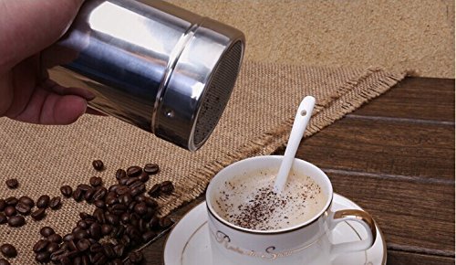 Stainless Cocoa Cappuccino Coffee Decorating Latte Art Barista Tool Mesh shaker N5