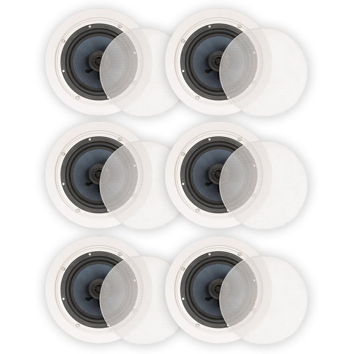 Blue Octave BDC62 In Ceiling 6.5" Speakers 2 Way Home Theater Surround Sound 3 Pair Pack