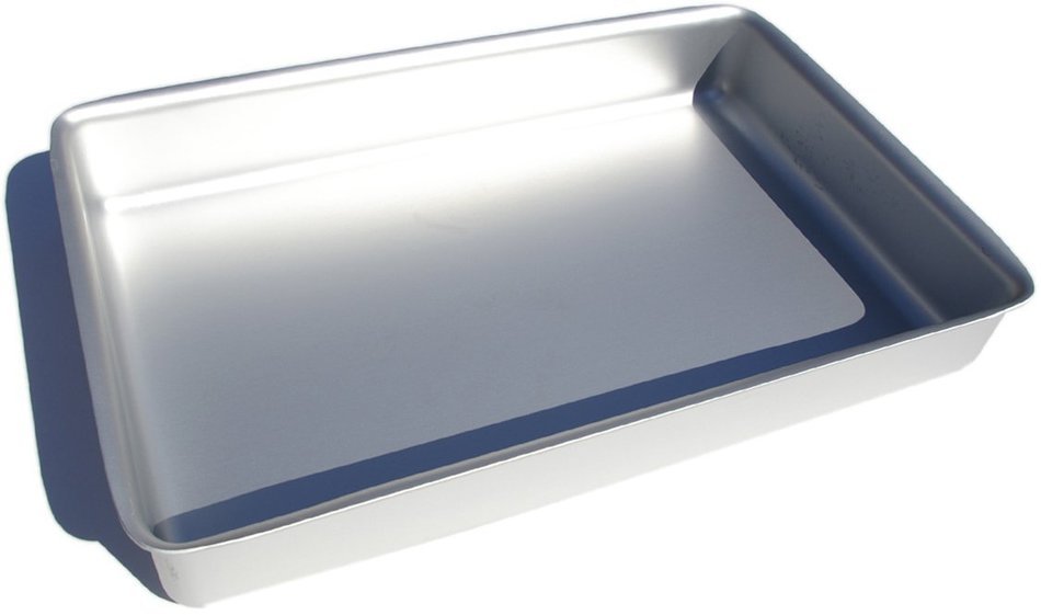 Alan Silverwood 16 x 10 x 2.5" Silver Anodised Roasting Tray Dish 00263
