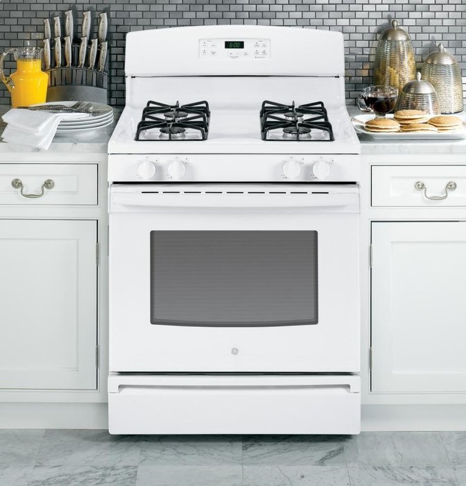 GE GIDDS-632173 30" 4.8 cu. ft. Free-Standing Gas Range, White N5