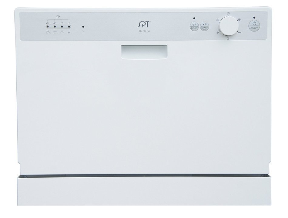 SPT SD-2202W Countertop Dishwasher with Delay Start, White N3