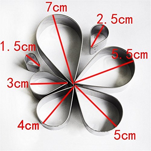 Anyana Rose Petal Cookie Cutter Home Cake Biscuit Pastry Baking Mold Kitchen Fondant Cooking Tool 7Pcs N5