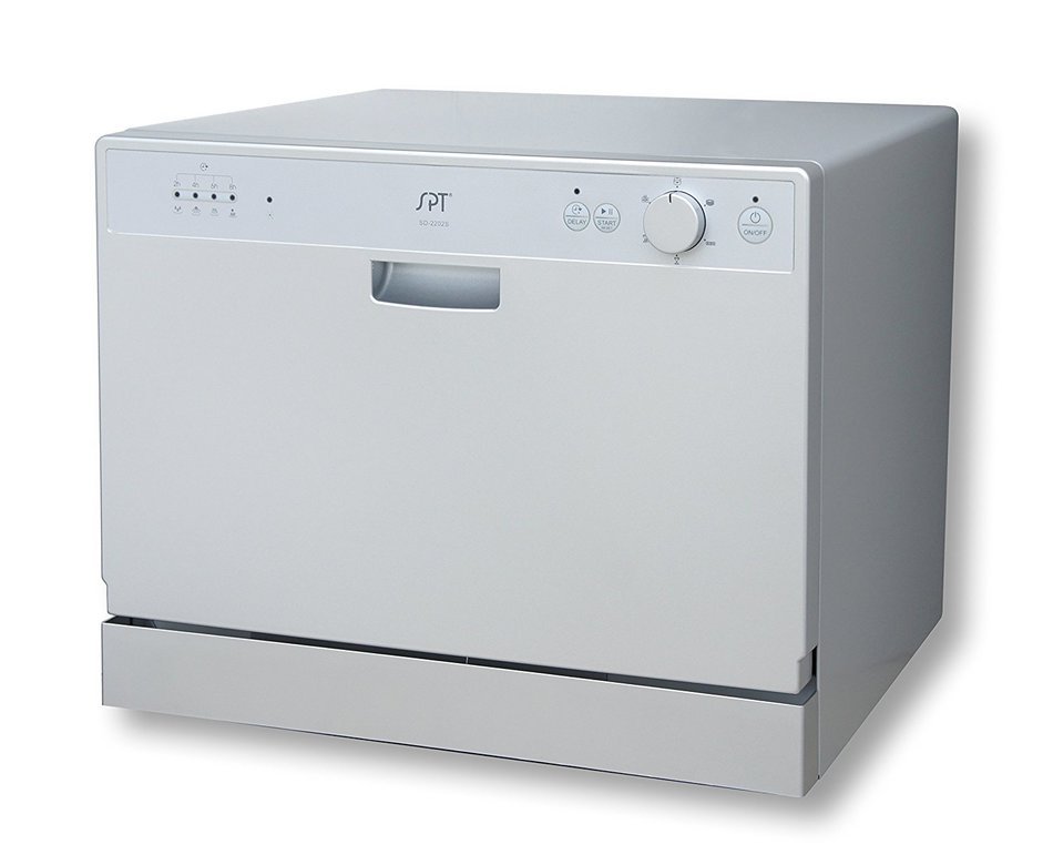 SPT SD-2202W Countertop Dishwasher with Delay Start, White N5