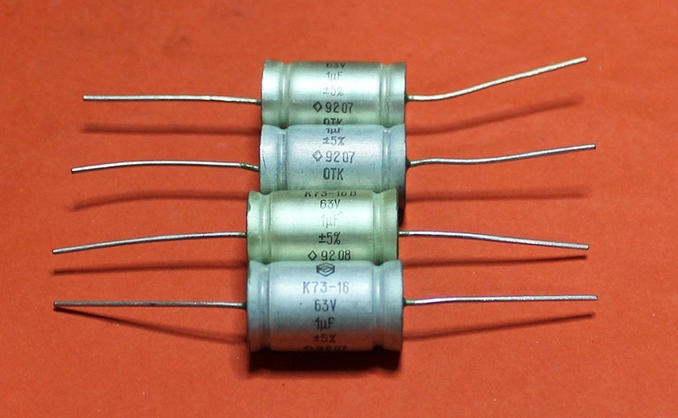 Capacitor PETP K73-16 63V 1uF USSR 30 pcs