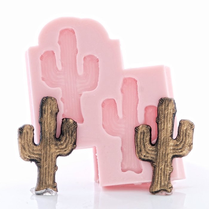 Small Cactus Silicone Mold Chocolate, Fondant, Candy, Resin, Clay, Flexible and Easy to Use. N3