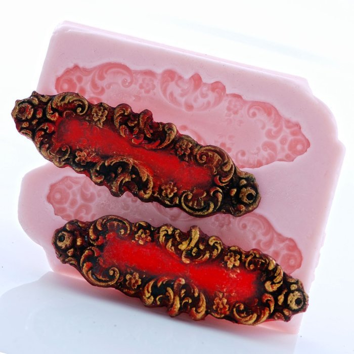 Victorian Scroll Work Silicone Mold Food Safe Fondant, Chocolate, Candy, Resin, Polymer Clay, Craft, Jewelry Food... N5